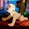4FT Halloween Inflatable Outdoor Zombie Baby Blow Up Yard Decoration with LED Lights Built-in for Holiday/Party/Yard/Garden
